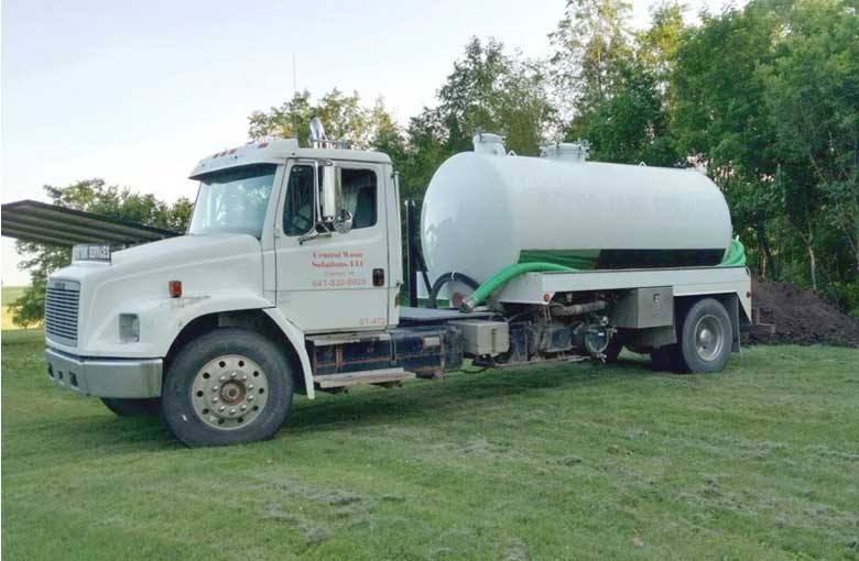 Central Waste Solutions truck for septic service in Clarion, IA